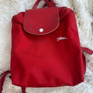 Longchamp Red Backpack
